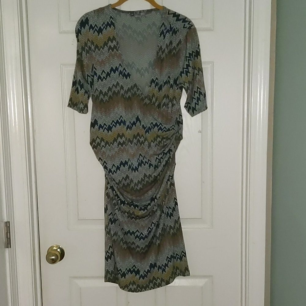 Jennifer Lopez faux wrap dress Sz L